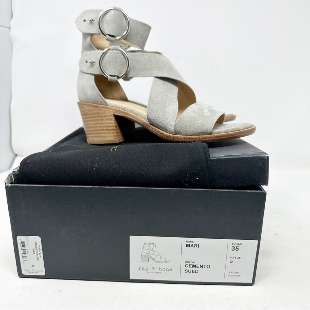 RAG & BONE Mari Sandals in Cemento Suede NWT in Size 5